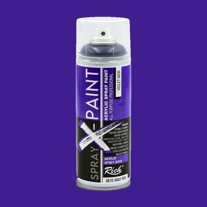 Rich Spray X-paint Akrilik Sprey Boya 400ml Violet Mor