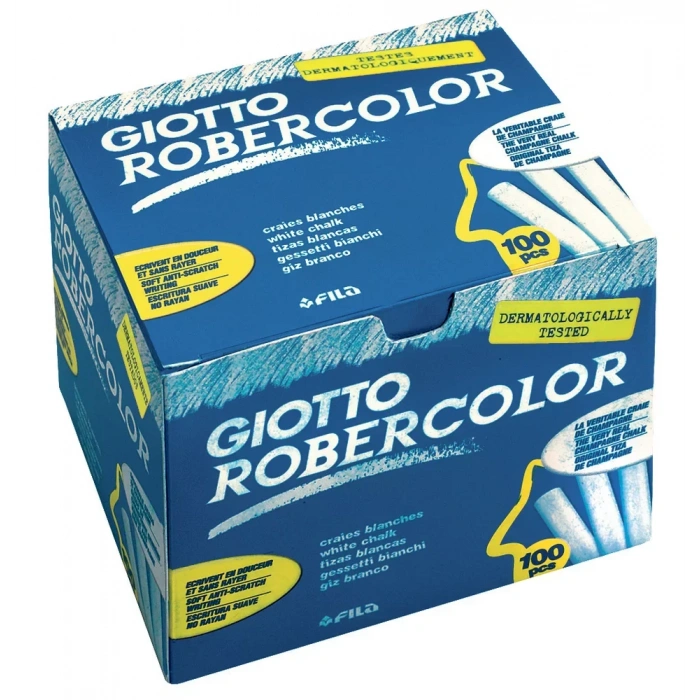 Robercolor Beyaz Tebeşir Tozsuz (100 Lü Paket)