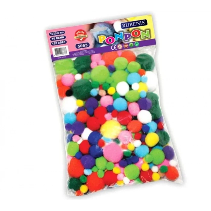 Rubenıs 10 Renk Ponpon Karışık 120 Li 5063
