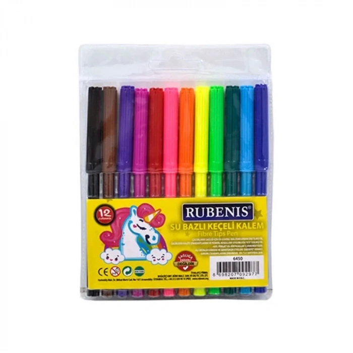 Rubenıs 6450 12 Renk Renkli Keçeli Kalem