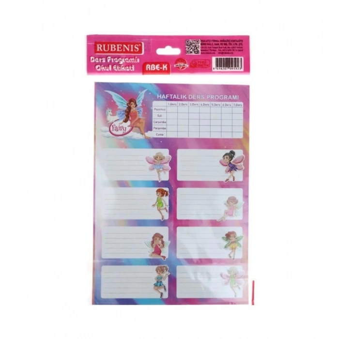 Rubenıs Okul Etiketi 3 Lü Kız Çocuk Model Rbe-k