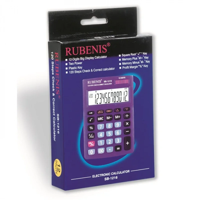 RUBENIS SB-1216  HESAP MAKİNESİ 12 HANE