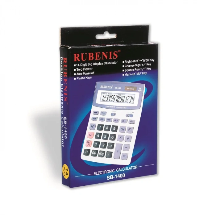 RUBENIS SB-1400 MASA TİPİ HESAP MAKİNESİ 14 HANE