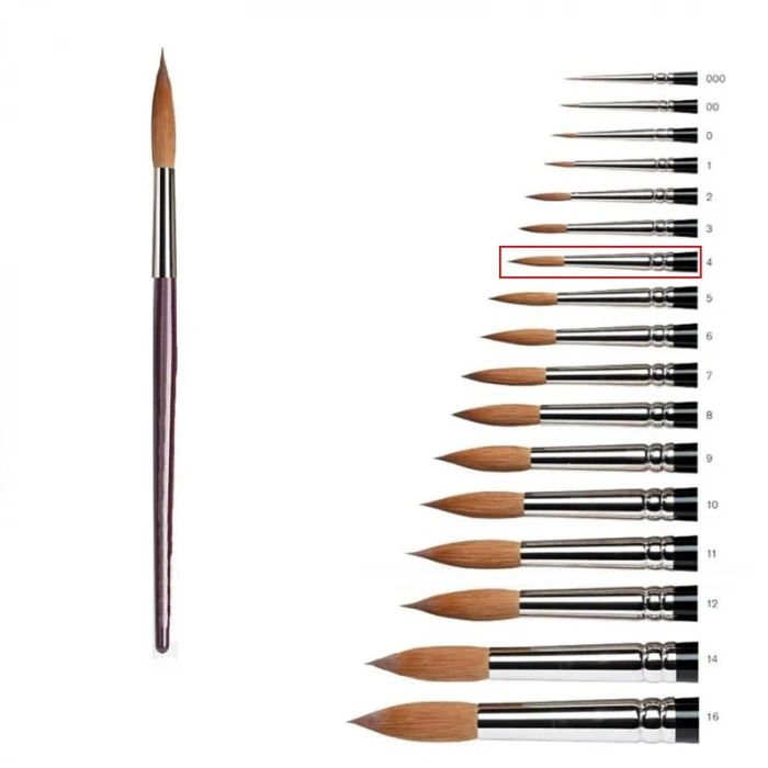 Samur 4 No Sulu Boya Fırçası