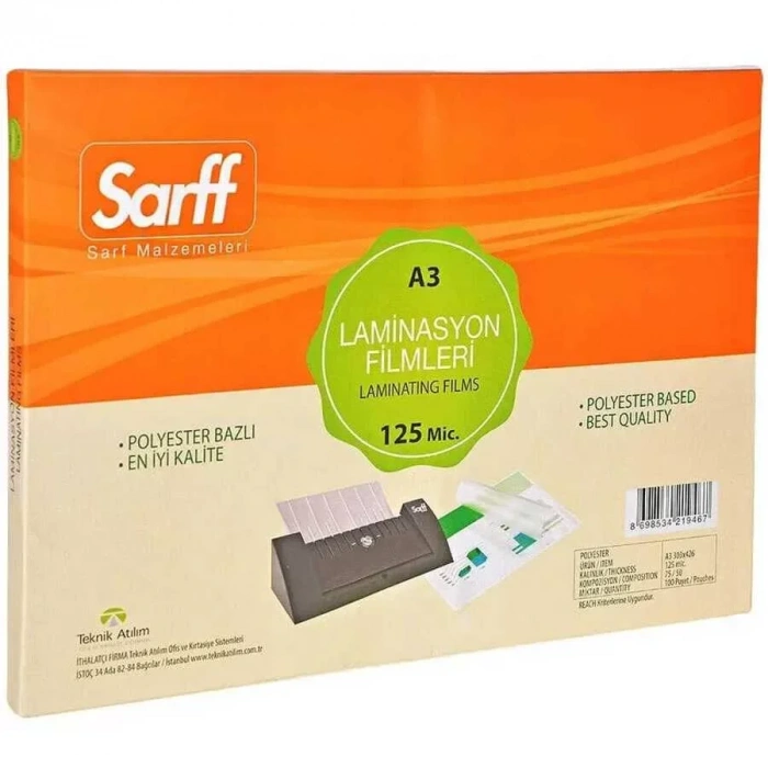 Sarff 125 Mic A3 100lu Parlak Laminasyon Filmi