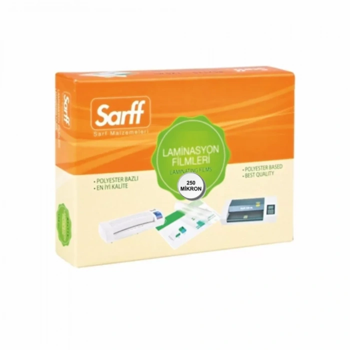 Sarff 250 Mikron Parlak A4 PVC Laminasyon Filmi (50 li Paket)