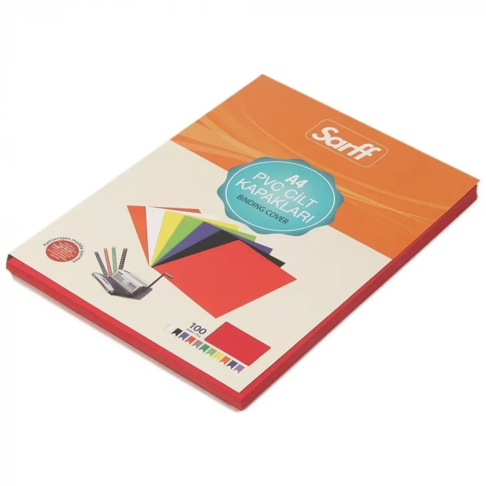 Sarff A4 Opak Pvc Kırmızı Cilt Kapağı (100 Lü Paket)