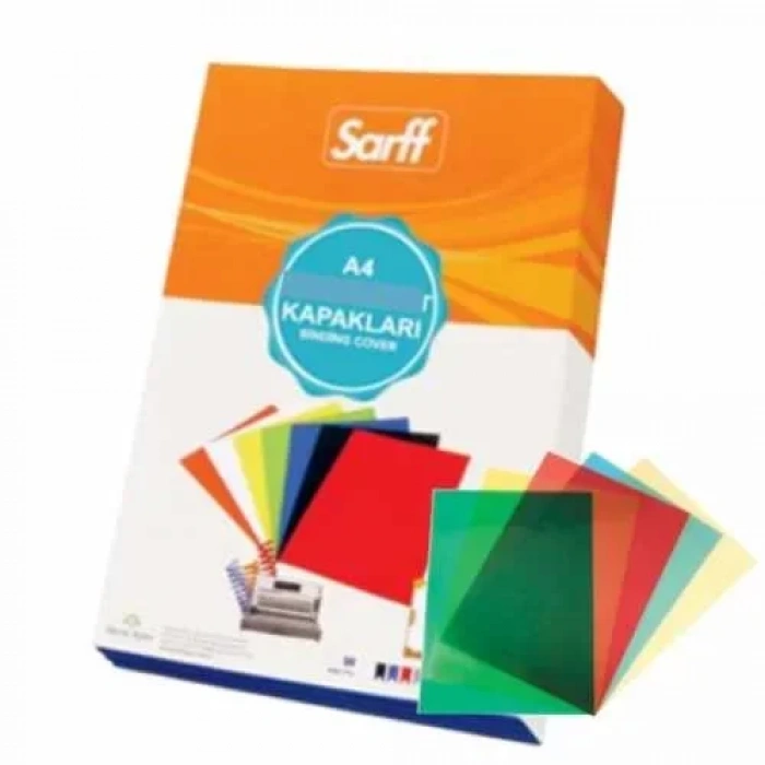 Sarff A4 PVC Buzlu Şeffaf Cilt Kapağı (100 lü Paket)