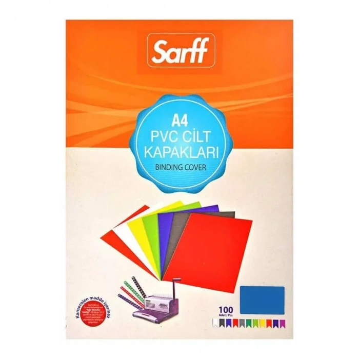 Sarff Cilt Kapağı A4 160 Micron Pvc Opak Mavi 100lü