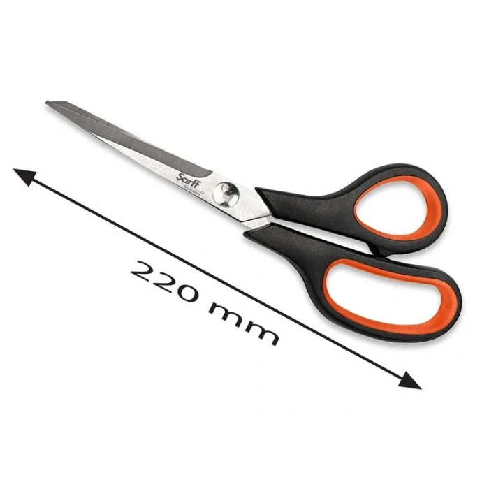 Sarff Easy Grip Kauçuk Plastik Saplı 22cm Ofis Makası