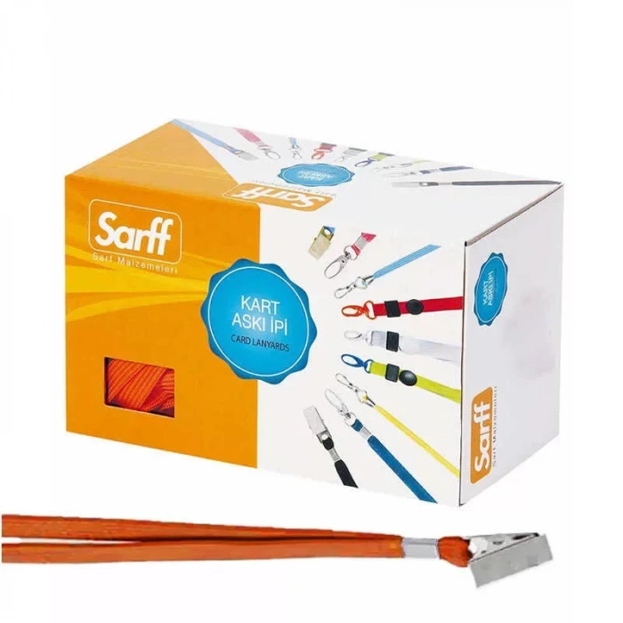 Sarff Metal Klipsli Turuncu Askı İpi 50 Li 15311208