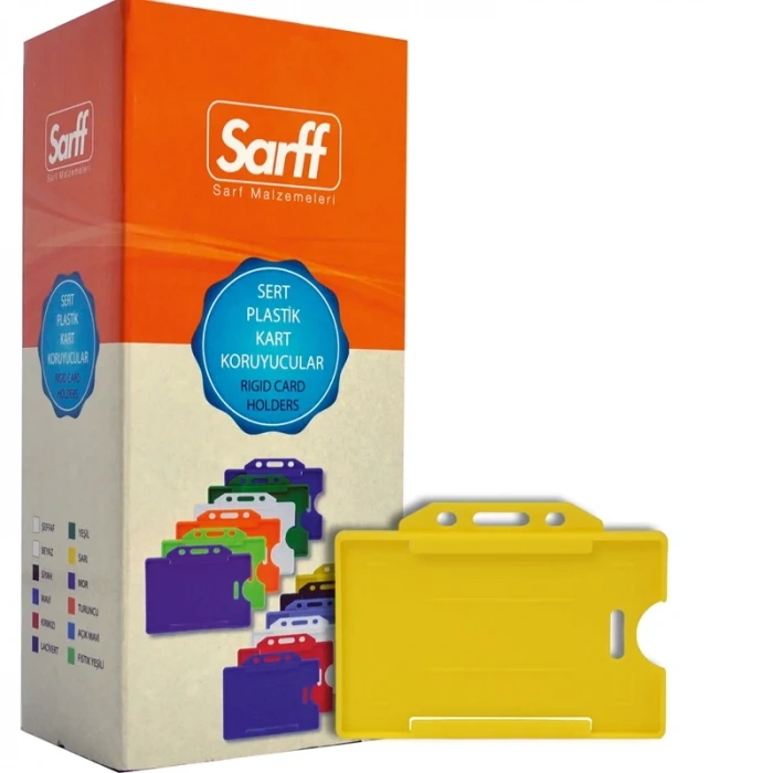 Sarff Sarı Sert Kart Kabı - 50adet