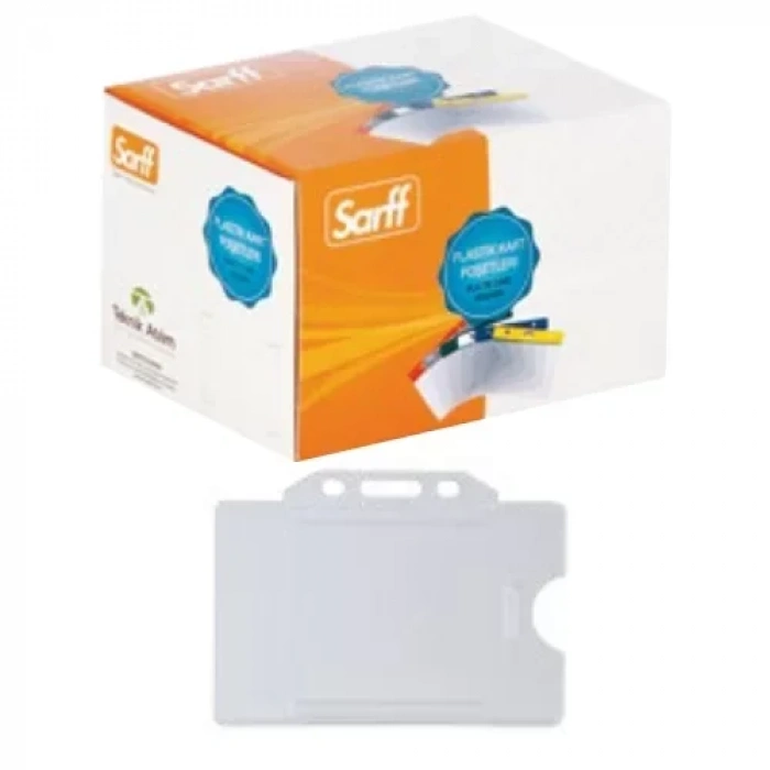 Sarff Sert Plastik Kart Koruyucu Şeffaf (50 li Kutu)