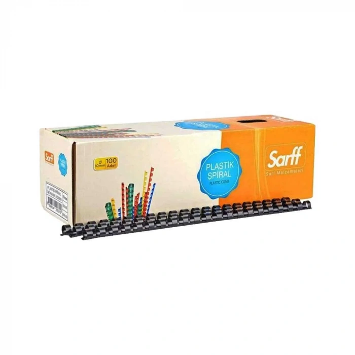 Sarff Spiral Plastik Delüx 10 Mm Siyah 100lü