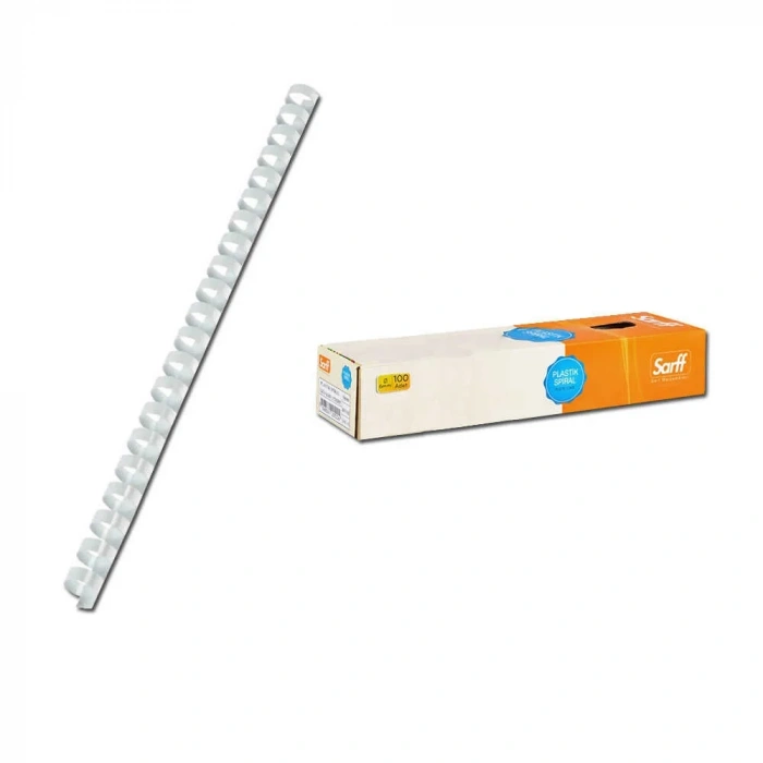 Sarff Spiral Plastik Delux 6 mm 100lü Beyaz