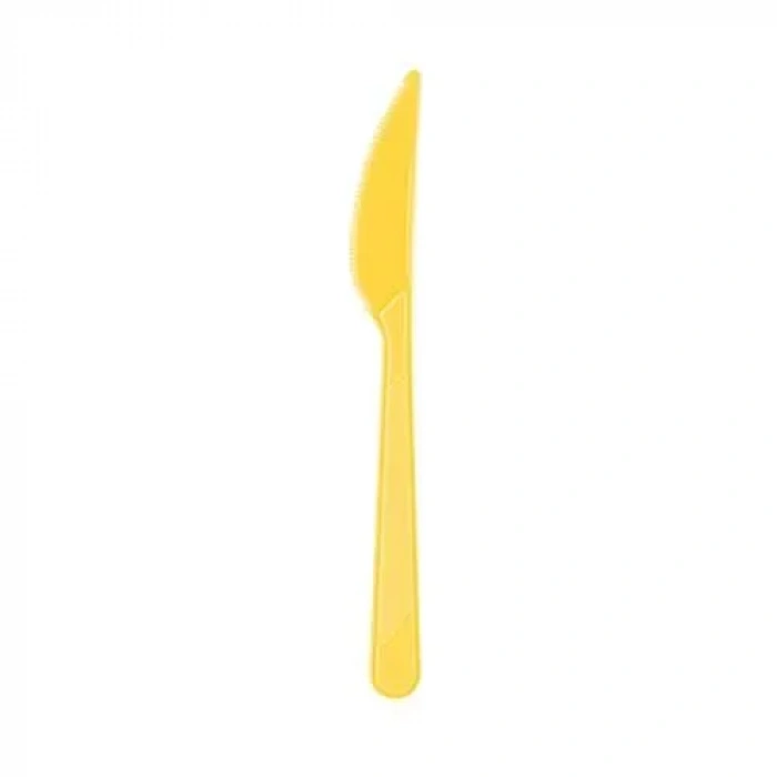 Sarı Renk 25 Li Plastik Bıçak