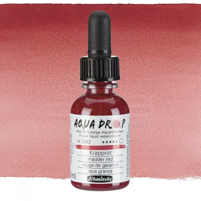 Schmincke Aqua Drop Sıvı Sulu Boya 30ml 340 Madder Red