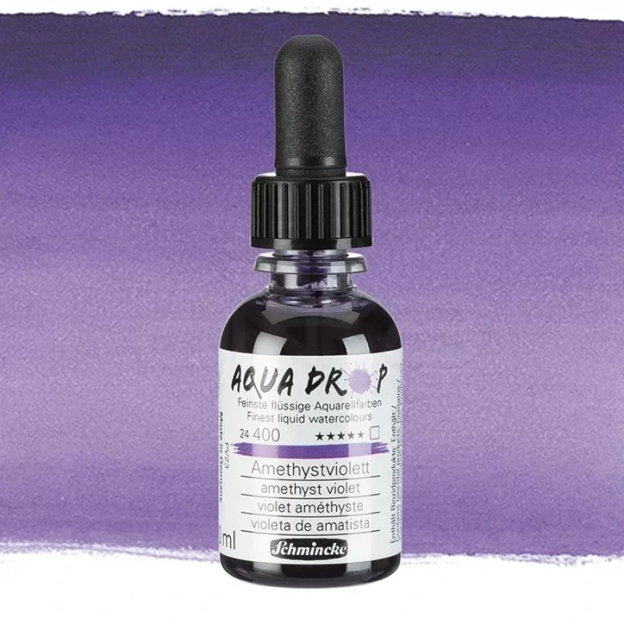 Schmincke Aqua Drop Sıvı Sulu Boya 30ml 400 Amethyst Violet