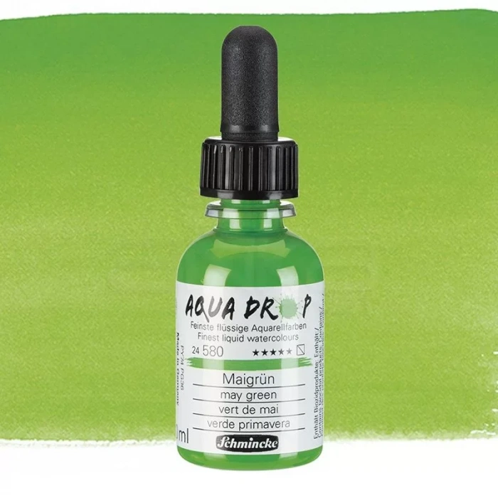Schmincke Aqua Drop Sıvı Sulu Boya 30ml 580 May Green