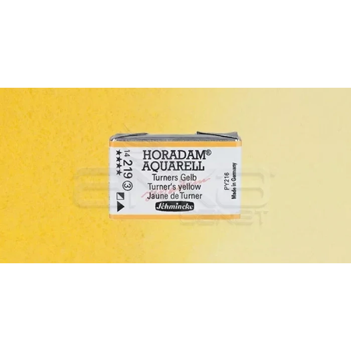 Schmincke Horadam Aquarell 1/1 Tablet 219 Turners Yellow Seri 3