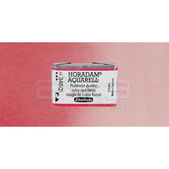 Schmincke Horadam Aquarell 1/1 Tablet 346 Ruby Red Deep Seri 2