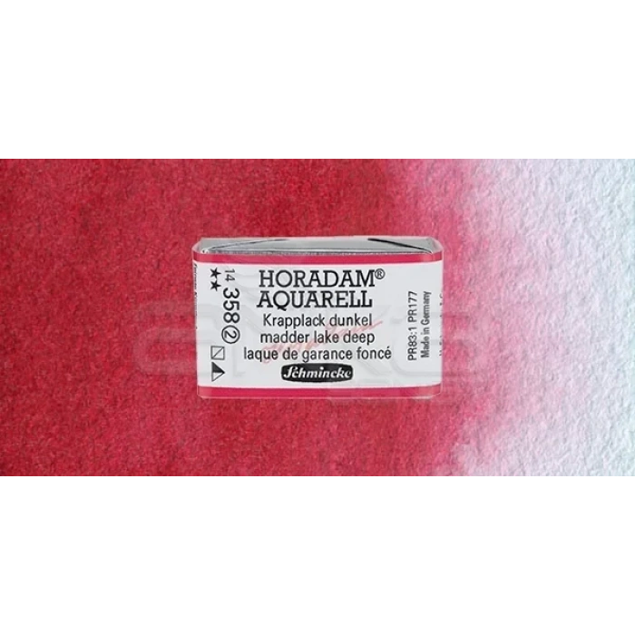 Schmincke Horadam Aquarell 1/1 Tablet 358 Madder Lake Deep Seri 2