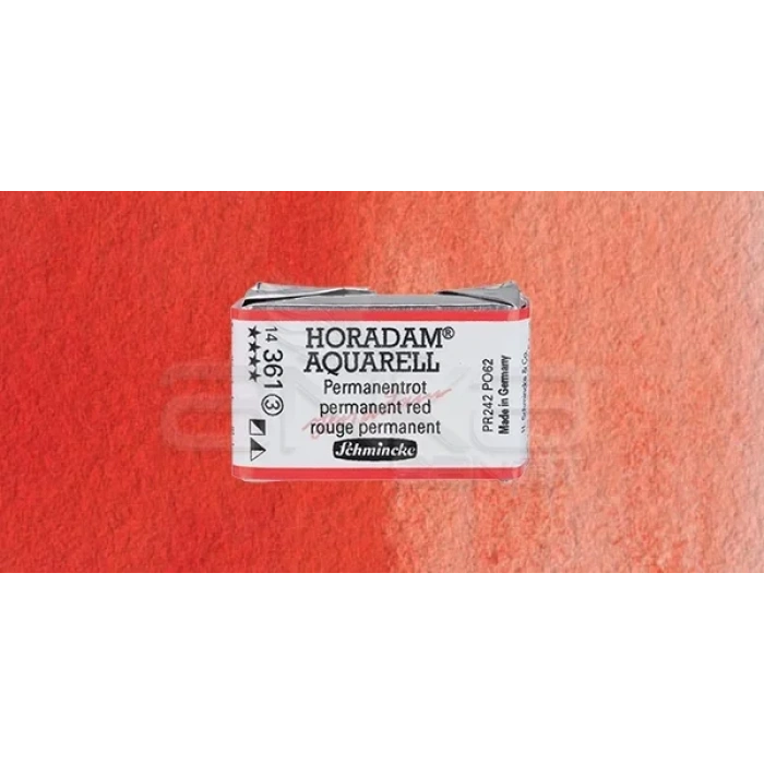 Schmincke Horadam Aquarell 1/1 Tablet 361 Permanent Red seri 3
