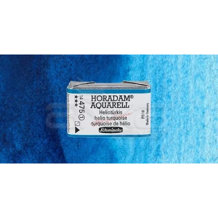 Schmincke Horadam Aquarell 1/1 Tablet 475 Helio Turquoise Seri 1