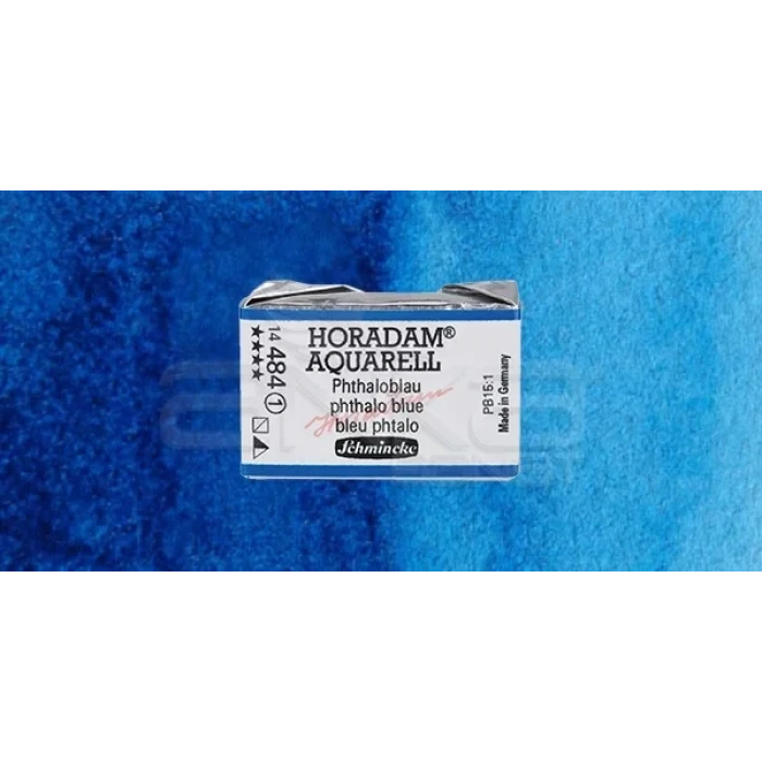 Schmincke Horadam Aquarell 1/1 Tablet 484 Phthalo Blue Seri 1