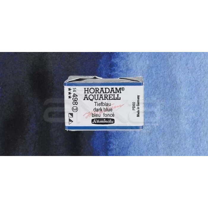 Schmincke Horadam Aquarell 1/1 Tablet 498 Dark Blue Indigo seri 3