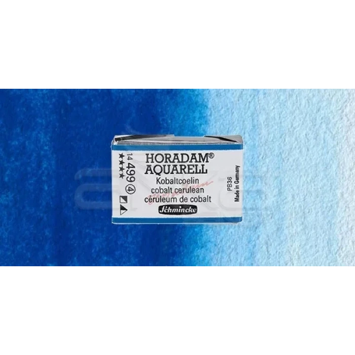 Schmincke Horadam Aquarell 1/1 Tablet 499 Cobalt Cerulean seri 4