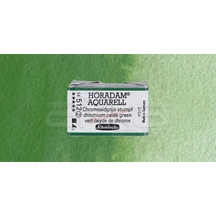 Schmincke Horadam Aquarell 1/1 Tablet 512 Chromium Oxide Green seri 2