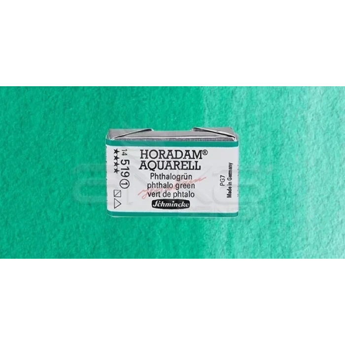 Schmincke Horadam Aquarell 1/1 Tablet 519 Phthalo Green Seri 1
