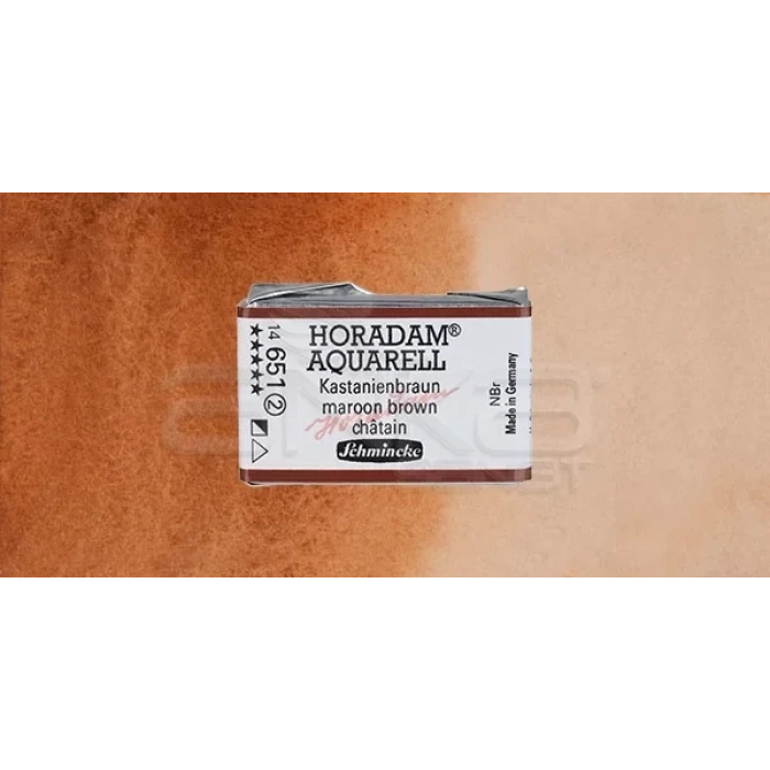 Schmincke Horadam Aquarell 1/1 Tablet 651 Maroon Brown seri 2