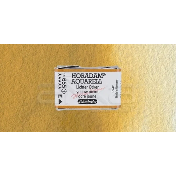 Schmincke Horadam Aquarell 1/1 Tablet 655 Yellow Ochre seri 1