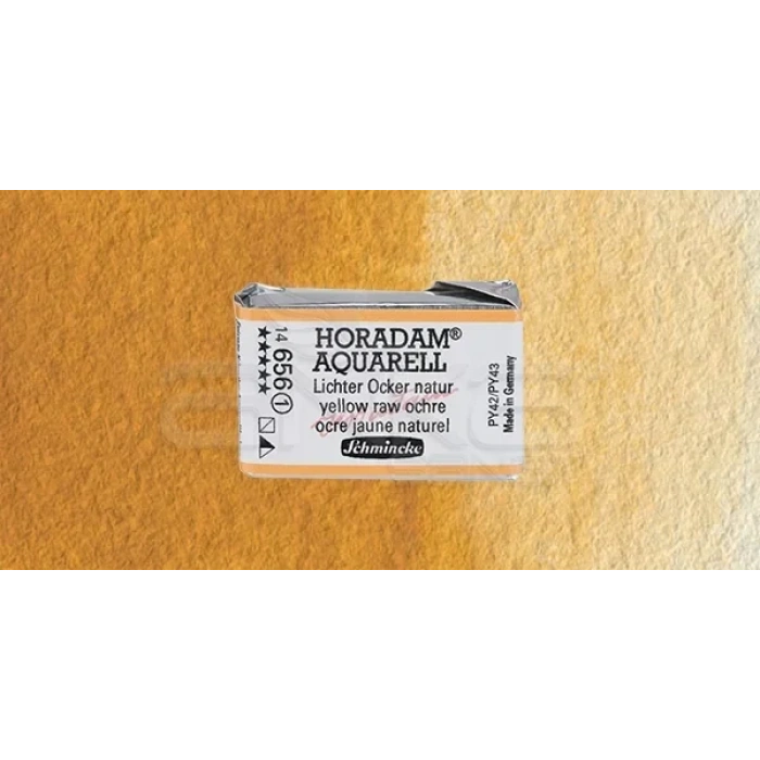 Schmincke Horadam Aquarell 1/1 Tablet 656 Yellow Raw Ochre seri 1