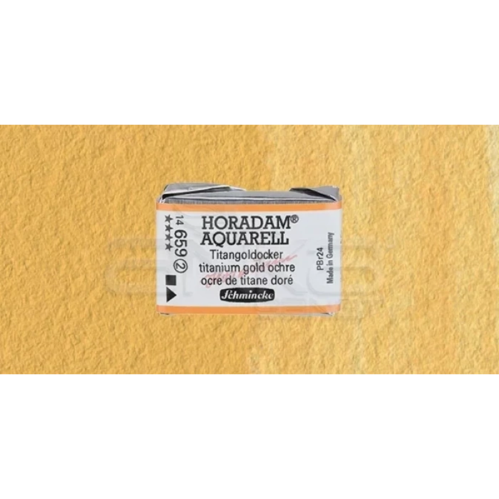 Schmincke Horadam Aquarell 1/1 Tablet 659 Titanium Gold Ochre seri 2