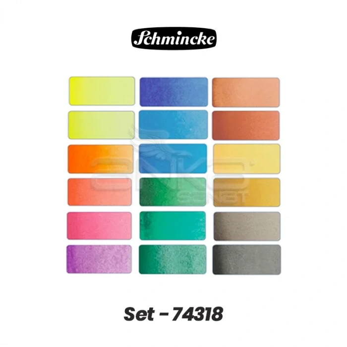 Schmincke Horadam Aquarell Sulu Boya Seti 18 Renk 1/1 Tablet Kod:74318