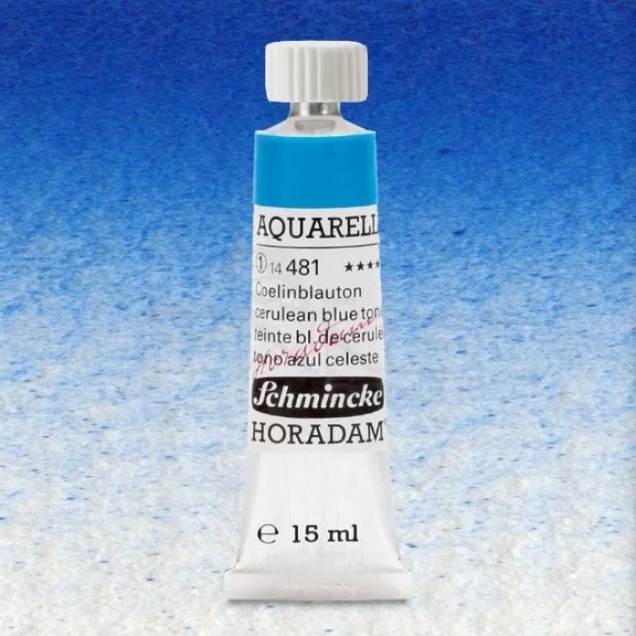Schmincke Horadam Aquarell Tube 15ml Seri 1 Cerulean Blue Tone 481