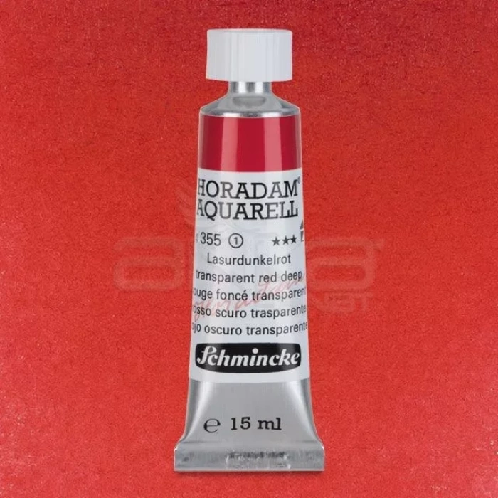Schmincke Horadam Aquarell Tube 15ml Seri 1 Transparent Red Deep 355