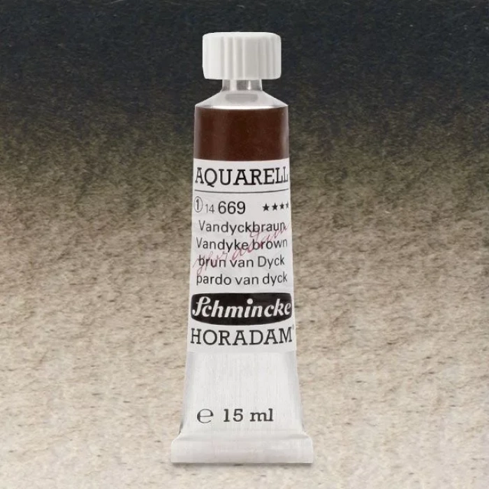 Schmincke Horadam Aquarell Tube 15ml Seri 1 Vandyke Brown 669