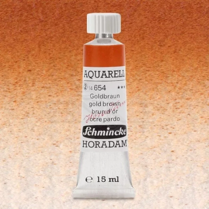 Schmincke Horadam Aquarell Tube 15ml Seri 2 Gold Brown 654