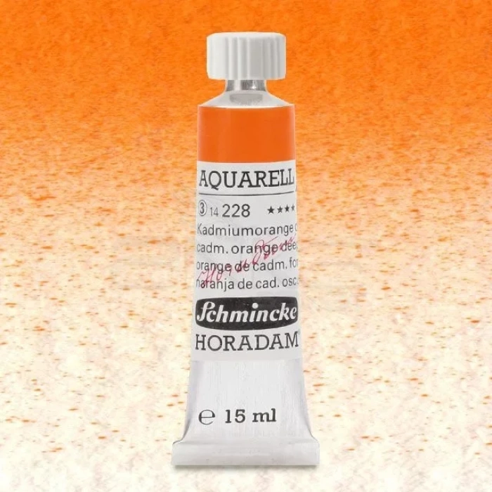Schmincke Horadam Aquarell Tube 15ml Seri 3 Cadmium Orange Deep 228