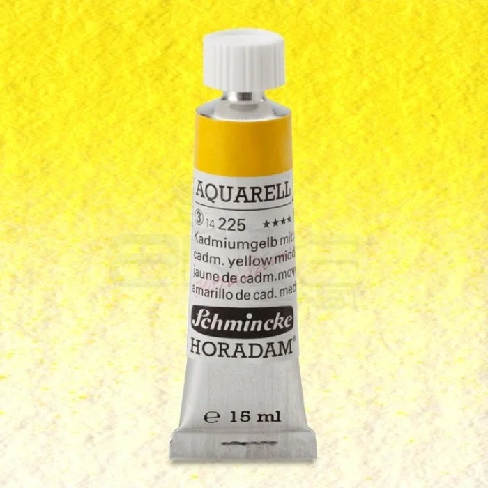 Schmincke Horadam Aquarell Tube 15ml Seri 3 Cadmium Yellow Middle 225