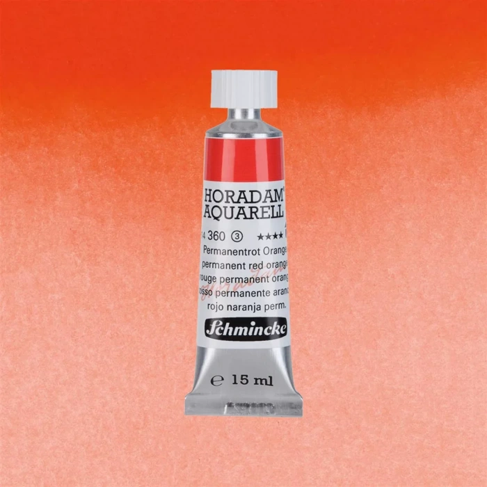 Schmincke Horadam Aquarell Tube 15ml Seri 3 Permanent Red Orange 360