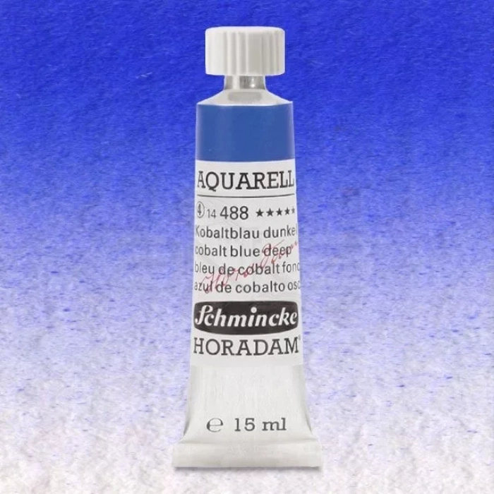 Schmincke Horadam Aquarell Tube 15ml Seri 4 Cobalt Blue Deep 488