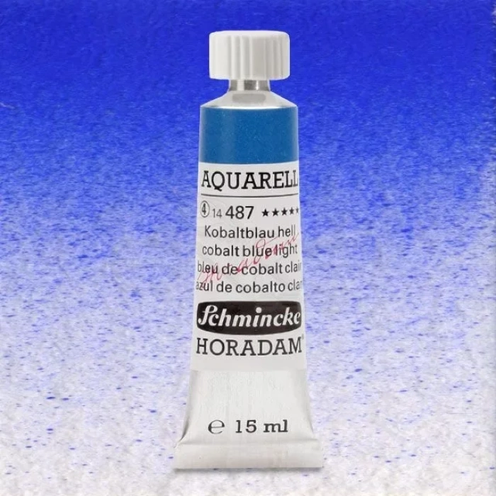 Schmincke Horadam Aquarell Tube 15ml Seri 4 Cobalt Blue Light 487