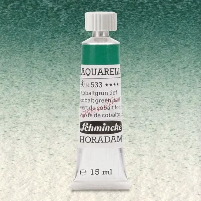 Schmincke Horadam Aquarell Tube 15ml Seri 4 Cobalt Green Dark 533