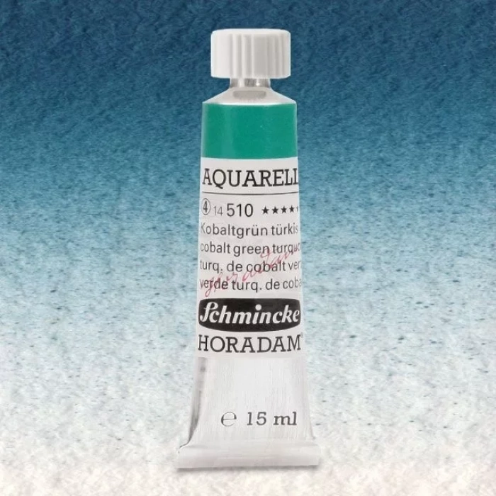Schmincke Horadam Aquarell Tube 15ml Seri 4 Cobalt Green Turquoise 510