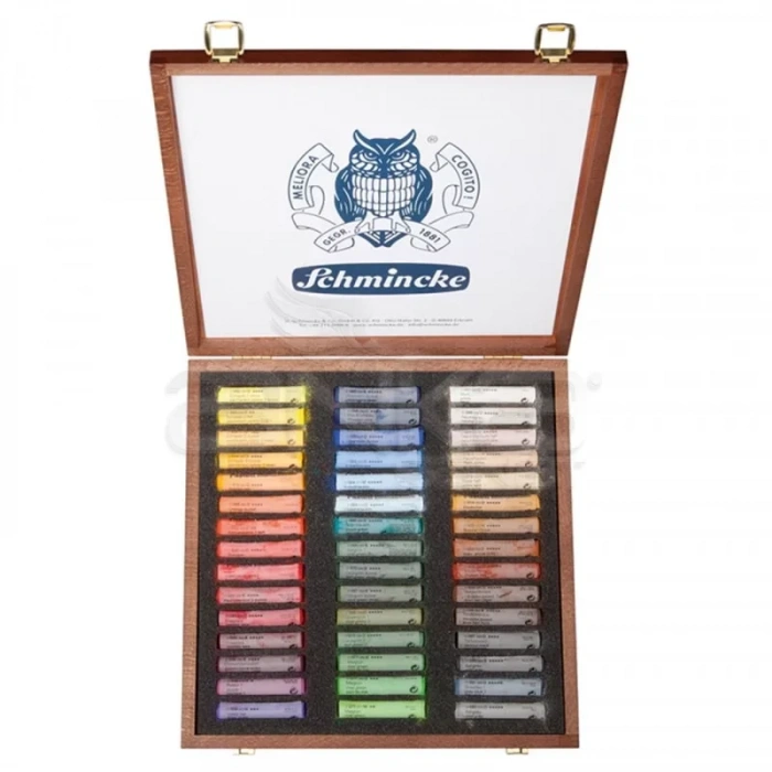 Schmincke Soft Pastel Boya Seti Cardboard 45li Ahşap Kutu